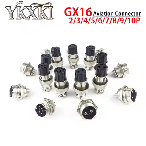 2-5PCS GX16 2P 3P 4P 5P 6P 7P 8P 9P 10Pin Male/Female Docking Aviator Aviation Plug Rear Nut Socket 