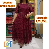 DEA Dres SEMI BROKAT WANITA Viral KEKINIAN Terbaru/DRES SEMI PRANCIS MIX SIFON/BAJU KEBAYA PESTA