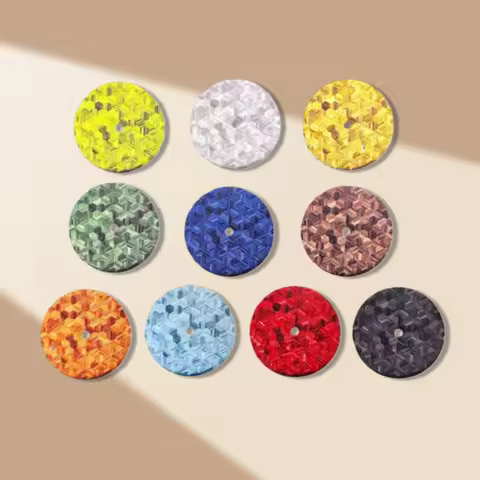 Customized NH35 28.5mm Dial Woven Check Pattern Surface Dial Fit for NH35 NH36 7S26 Movement Watch S