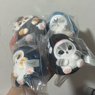 Mofusand Shark Orca Whale Penguin Mini Plush Bagcharm Pink Blue Keychain