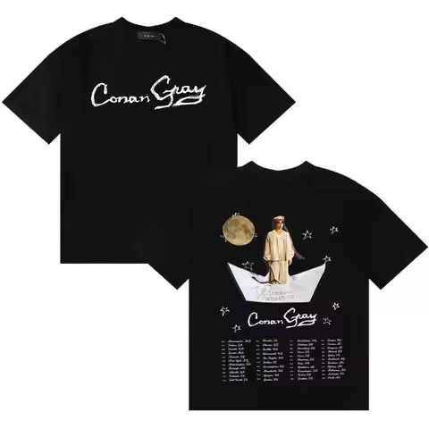 Conan Gray Wishbone World Tour New Graphic Album Tees Men Women Fashion Oversized Pop Music Tshirt S