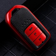 TPU Leather Car Key Case Cover Keychain for Honda CRV Accord Civic Vezel HR-V URV HRV Pilot Fit Freed Protector Accessories