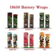 18650 Fashion Battery Wraps Skin Sticker  Shrinkable