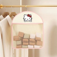 凯蒂猫大容量收纳袜子多层神器宿舍挂式衣柜内衣内裤挂袋整理Hello Kitty Large-capacity Storage Socks, Multi-layer Artifact, Dormitor