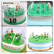 MAGICIAN Set of 9 Soccer Toppers Funny 9 Soccer Players Cake Decorations for Birthday Cake