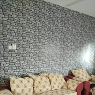 kyk B018-1 Batu wallpaper wallsticker  wall paper self adhensive wallpanel Brick wallpaper batu kert