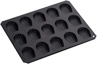 Tiger Crown 5084 Madeleine Mold, Black, 9.0 x 10.6 x 0.5 inches (228 x 269 x 13 mm), Black Madeleine