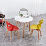 Ehang Nordic Solid Wood Dining Chair Home Computer Chair Modern Simple Backrest Chair Creative Lazy 