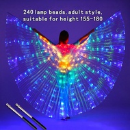 ไฟ LED ปีกผีเสื้อเต้นรำอุปกรณ์เต้นเรืองแสงสีสะท้อนแสงโชว์ท้องเสื้อคลุมเต้นปีกด้วยแท่ง