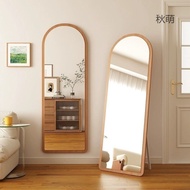 i！Full-Length Mirror Floor Mirror Home Wall Mount Wall-Mounted Internet Celebrity Girls' Bedroom Cosmetic Simple Three-Dimensional Test