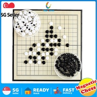 【Magnetic】GO Game | WeiQi Chess Set | Gomoku Game | 361 Chess Pieces | Large Size Folding Board