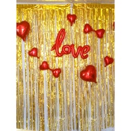 Birthday Party Decoration Rain Silk Curtain Shiny Rain Curtain Holiday Event Stage Background Wall D