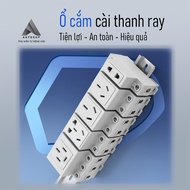 250V-16A rail socket, 3-pin electrical cabinet rail socket, AC30-124