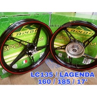 Sport Rim RAPIDO Yamaha LC4S Lagenda LC135 160/185/17' 558 Racing Boy Accessories SRL115 SRL 110 115 4 Speed SRL115FI