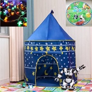 [READY STOCK]Portable Folding Kids Play Castle Tent Children Cubby House Hut Design Tent For Kids