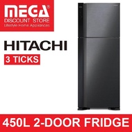 HITACHI R-V560P7MS 450L 2-DOOR FRIDGE (3 TICKS)