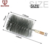 BAI WEN Bàn Chải Sợi Thép Không Gỉ Bàn Chải Làm Sạch 18/22/25/32/40/50/65/75Mm Bàn Chải Làm Sạch Ống