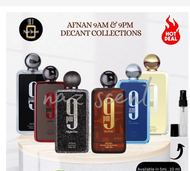 Afnan 9AM & 9PM Decant perfume Collections ( Night Out / Rebel / Elixir / Dive )