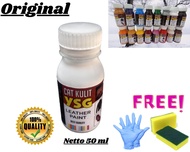 cat kulit putih 50 ml.cat untuk semua bahan kulit.cat jaket kulit.cat sepatu kulit.cat tas kulit.cat