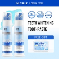 Dr.ville 8X Niacinamide Teeth Whitening Toothpaste Non Fluoride Toothpaste 100g【Pack of 2】
