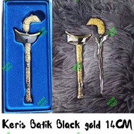 14 CM KERIS MELAYU HITAM EMAS (BLACK GOLD MALAY KERIS or DAGGER)  MALAYSIA SOUVENIR