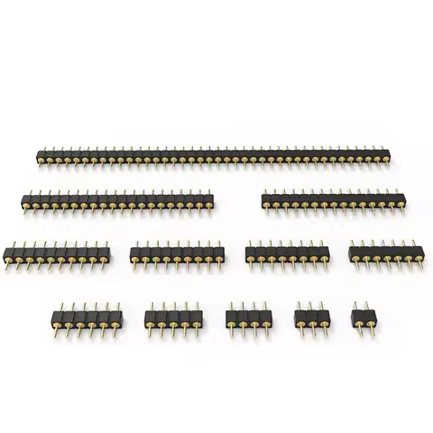 10pcs 1X40P 2.54mm 0.1" Round Hole L10/L11.96 Straight Gold Cuttable Arduino Raspberry pi Breadboard