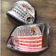 Toyota Vios 08-12 NCP93 Tail Lamp Albino Full White Vios Dugong LED M5 BMW Lexus Lampu Putih Belakan