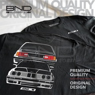 T-Shirt bmw E30 F&R - T-Shirt E30 T-Shirt bmw E30 M40 Car T-Shirt Men's Distro T-Shirt