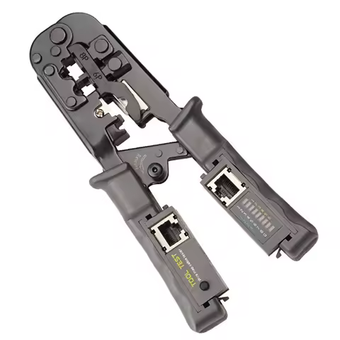 RJ45 Network Cable Crimper 8P6P4P Three-Purpose Tester Ratchet Tool Squeeze Crimping Wire Network Pl