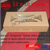 Kardus/pizza/packing/kue/donat/ dus brownies 22x10x5/murah/tebal/polos/kado/hitam/panjang/besar/mika