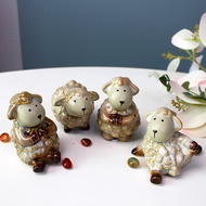 European-style pastoral home decor wine cabinet ornament ceramic craft sheep figurine zodiac sheep h