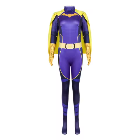 Superhero Gotham Knights Batgirl Cosplay Costume Women Jumpsuit Bodysuit Cape Suit Halloween Masquer
