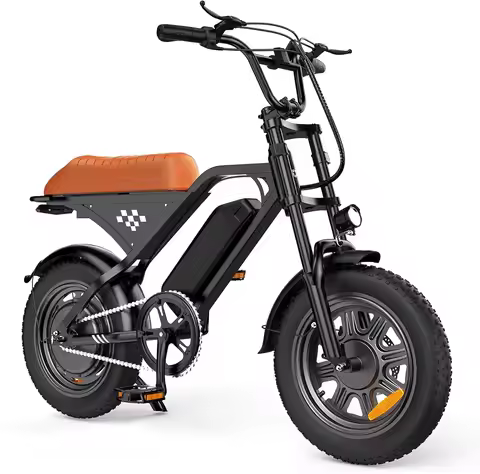 Rideplux EB5 16" mini Off Road Electric Bike for Adults Fat Tire 55+ Miles Full Suspension 20mph Ebi