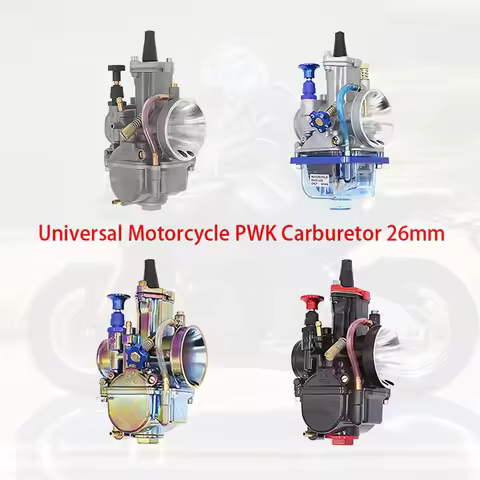 PWK 26mm Universal Motorcycle Carburetor Carb For Yamaha Honda Kawasaki 90cc-125cc 2T 4T Racing Carb