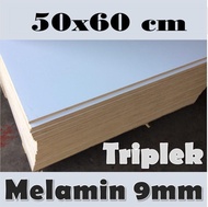 Triplek Melamin 9mm 50x60 cm Custom Triplek Putih Doff 9 mm 60x50 cm