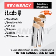 iLab Tinted Sunscreen Stick Balm SPF50+ PA+ Coral Safe for All Skin Type Sensitive Skin