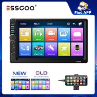 ESSGOO 7018B Double 2 DIN Car Radio Stereo Bluetooth MP5 Player USB/TF/FM/MirrorLink Car Player (7")