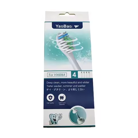 4Pcs/lot Tooth Brush Heads with cap For FlexCare Diamond Clean HX6064 HX6930 HX9340 HX6950 HX6710 HX