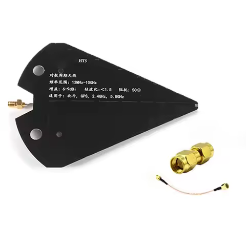 CJSD-HT5 Log Periodic Antenna 1.3-10Ghz Wideband Directional Antenna High Gain 6-9Dbi 50Ω For VHF UH