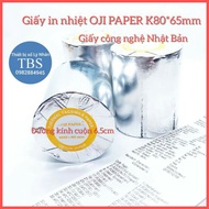 Oji PAPER thermal PAPER, size k80, width 8cm, diameter 65mm, Japanese brand, price as liquidation