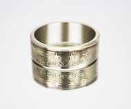 南斯拉夫硬幣戒指 10 第納爾 1976-1981 硬幣戒指男士硬幣戒指禮物