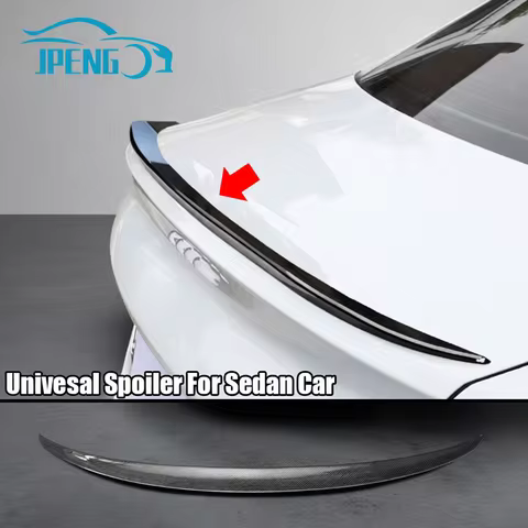 121cm Length Universal Spoiler Lip Sedan Rear Wing For W204 W211 BMW E92 E60 E90 G20 F30 Audi A3 A4 