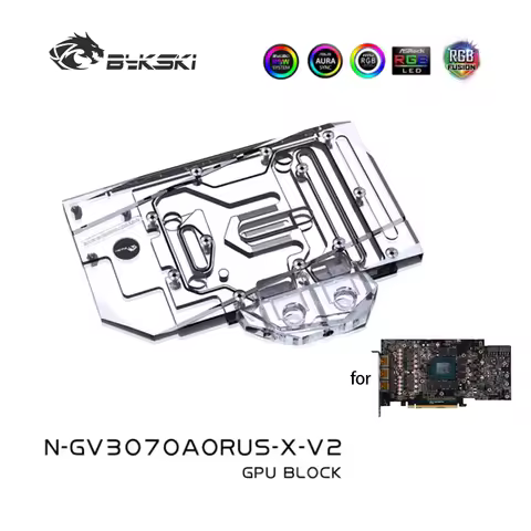 Bykski Water Block Use for GIGABYTE Aorus RTX 3070 Master 8G /RTX 3060 Ti Master 8G GPU Card Dense W
