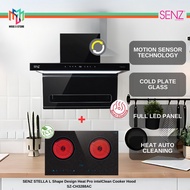 Senz SZ-CH3288AC STELLA L Shape Design Heat Pro intelClean Cooker Hood 1700 m3/h SZCH3288AC + SZRC22
