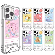 BT21 Official {IPhone 15PLUS/RJ}Clear AIR CUSHION Phone Case Cover