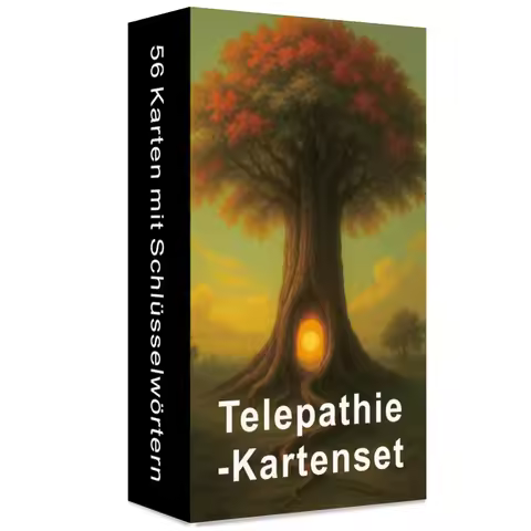 56Pcs German Oracle Keyword Deck, Language-Based Insight Cards for Reflection, Growth & Emotional Cl
