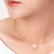 Vachana สร้อยใบโพธิ์ ชุบทอง 18K หนา 2.5 ไมครอน สีทอง [Bodhi Leaf Enamel 18K Gold Vermeil Pedant Neck