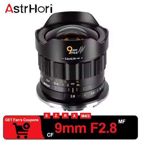 AstrHori 9mm F2.8 Ultra Wide Angle Manual Focus Camera Lens for Sony A7S Nikon ZFC Fuji X-E5 Olympus