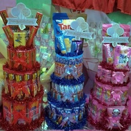 Kue Snack Tart Tower Tiga Tingkat Kue Ulang Tahun Snack Promo