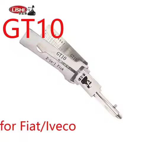 2026 Lishi 2-in-1 Pick/Decoder Tool for Fiat/Iveco Trucks NE57/GT10 7-Cut Locksmith Professional Aut